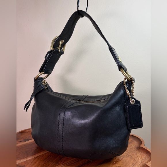 Coach Soho Small Hobo Shoulder Purse Black Leather 11837 - Picture 4 of 16